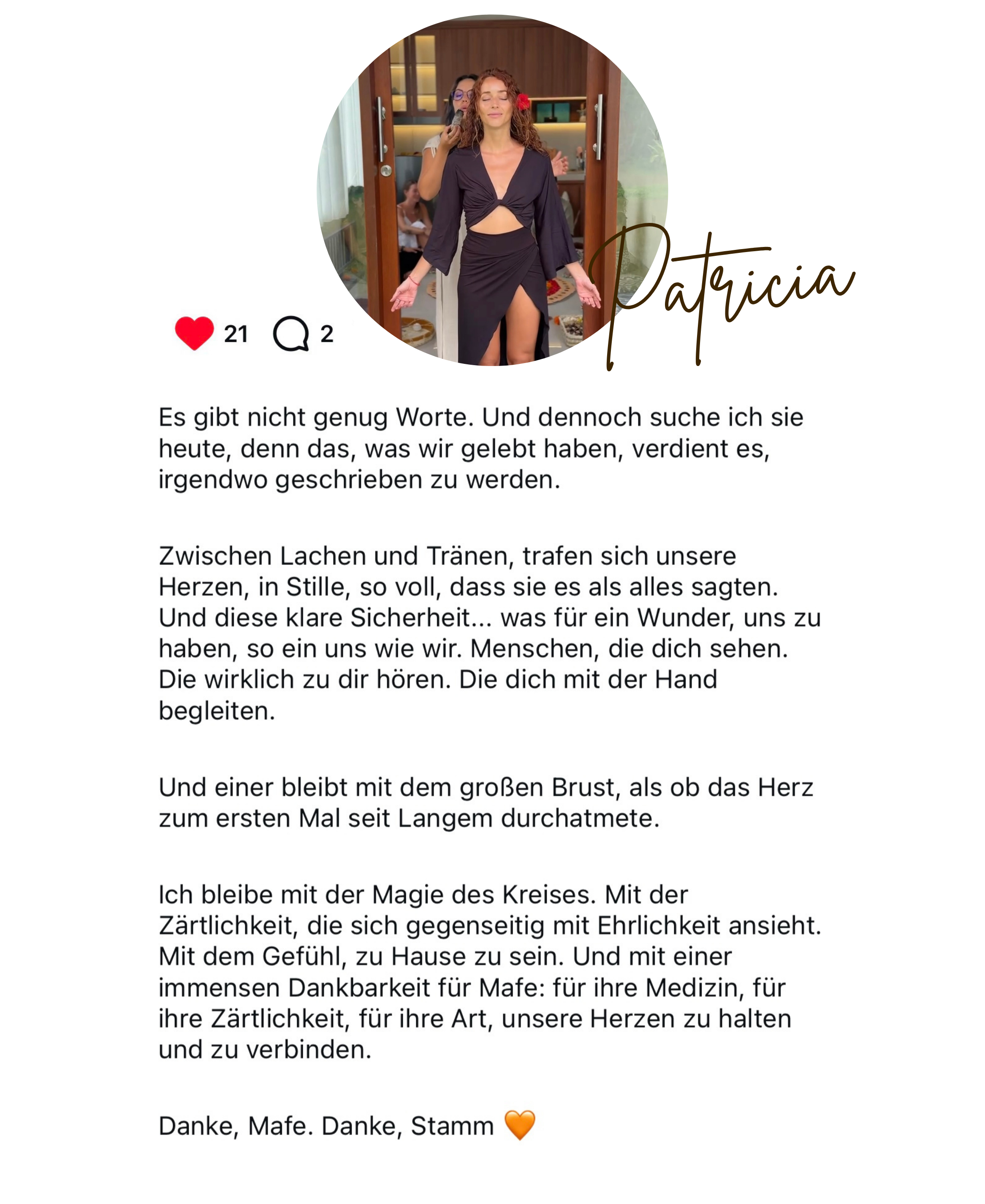 Feedback von Patricia